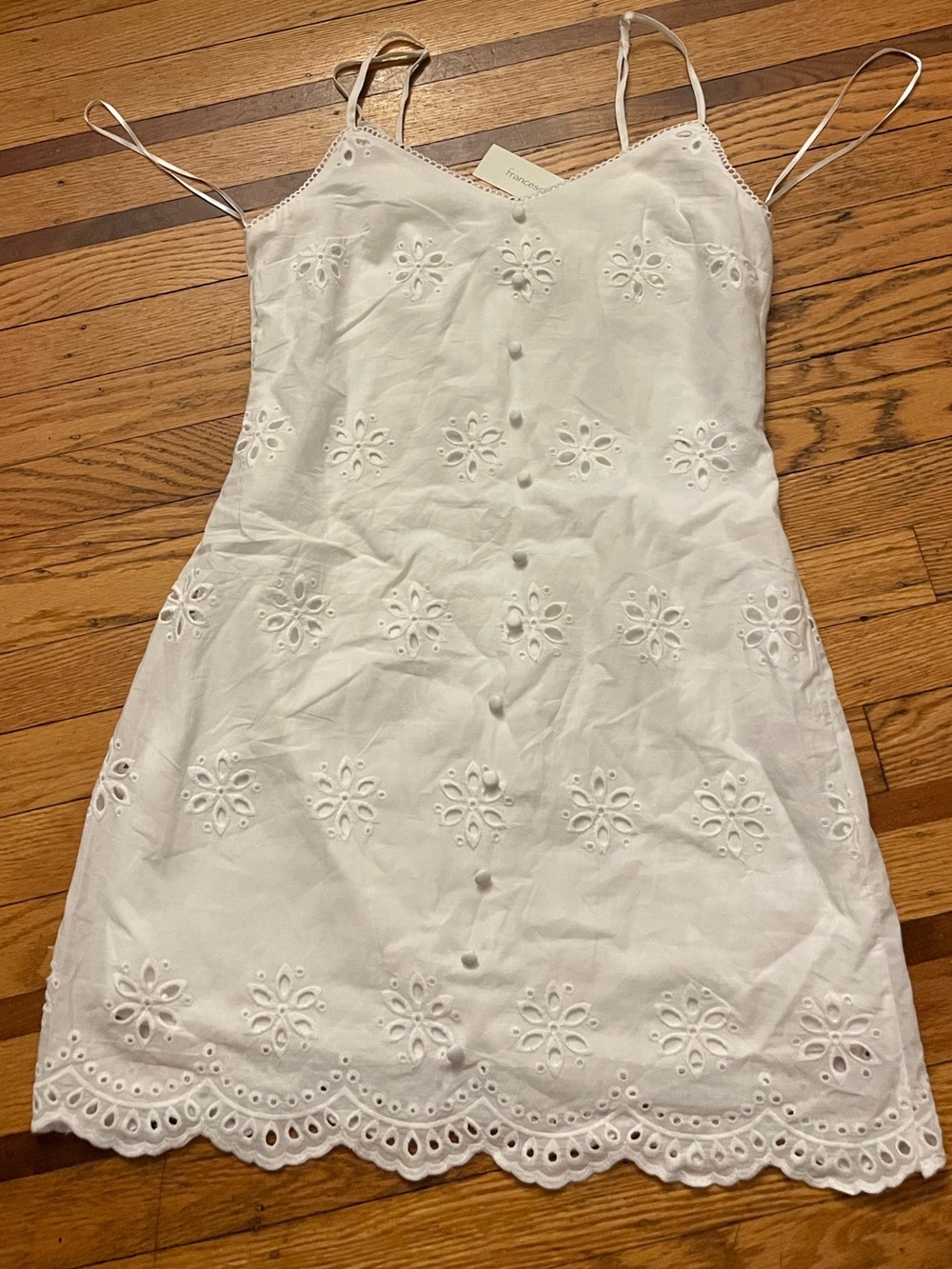 Francesca's Collections White Eyelet Camisole Top
